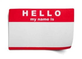 blank Hello my name is badge
